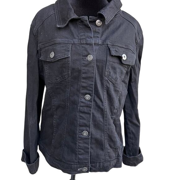 Wrangler women’s XL black denim jacket - Picture 2 of 10